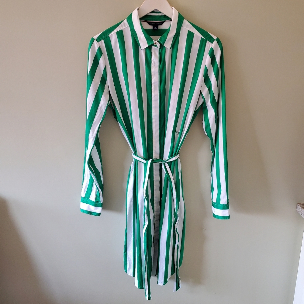 NWOT Tommy Hilfiger S Old Money Country Club Parisian Chic Resortwear Midi Dress - Picture 4 of 15